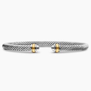 David Yurman Gold and Silver 18k Cable Bracelet